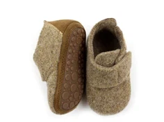 Bisgaard camel hjemmesko med velcro